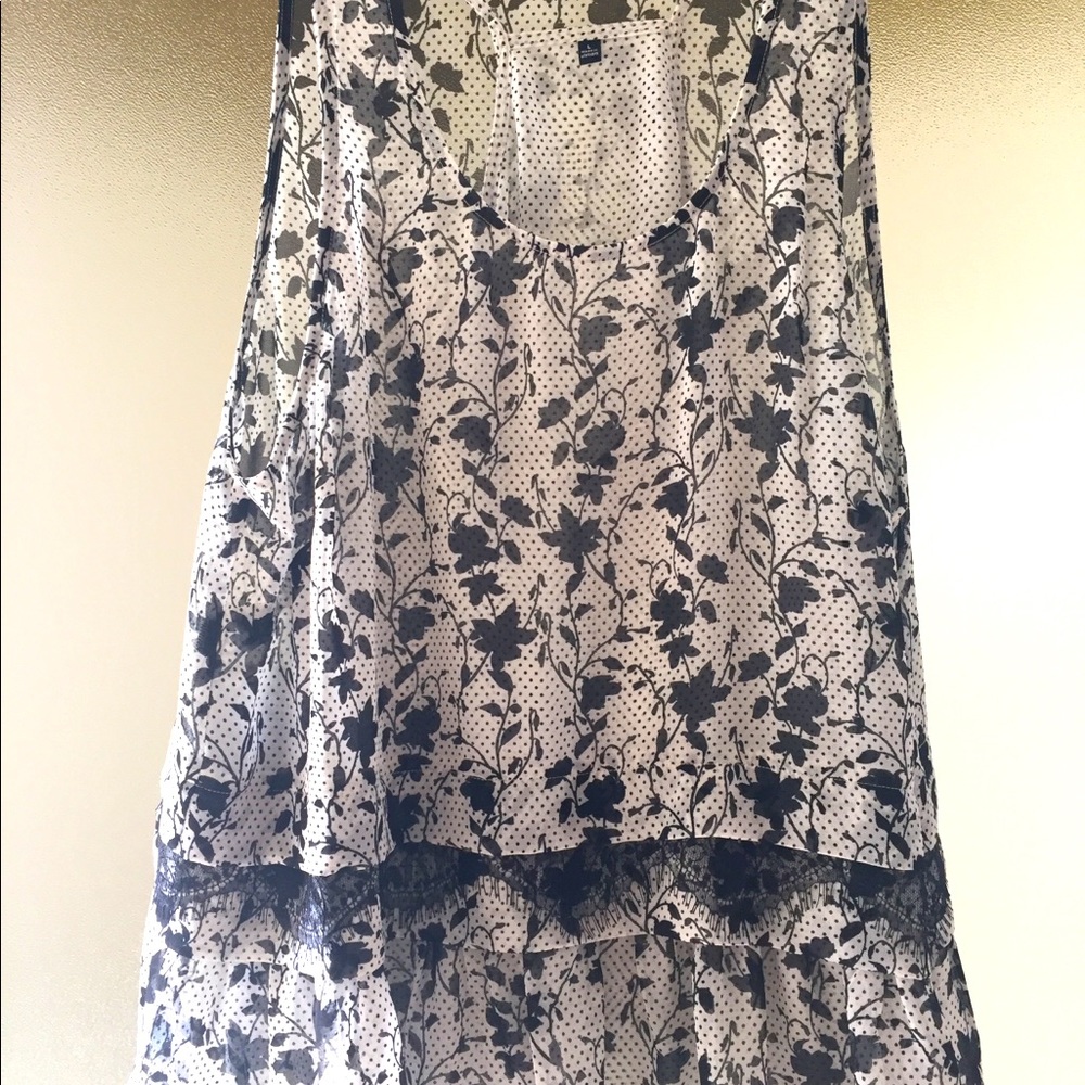 Everything top with camisole underneath.